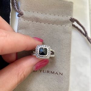 David Yurman Albion Ring Black Onyx Sz 6